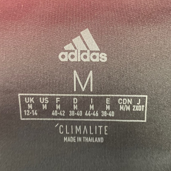 Adidas Womens Medium Climalite Polyester Blend Long Pull On Black Leggings - Picture 4 of 4